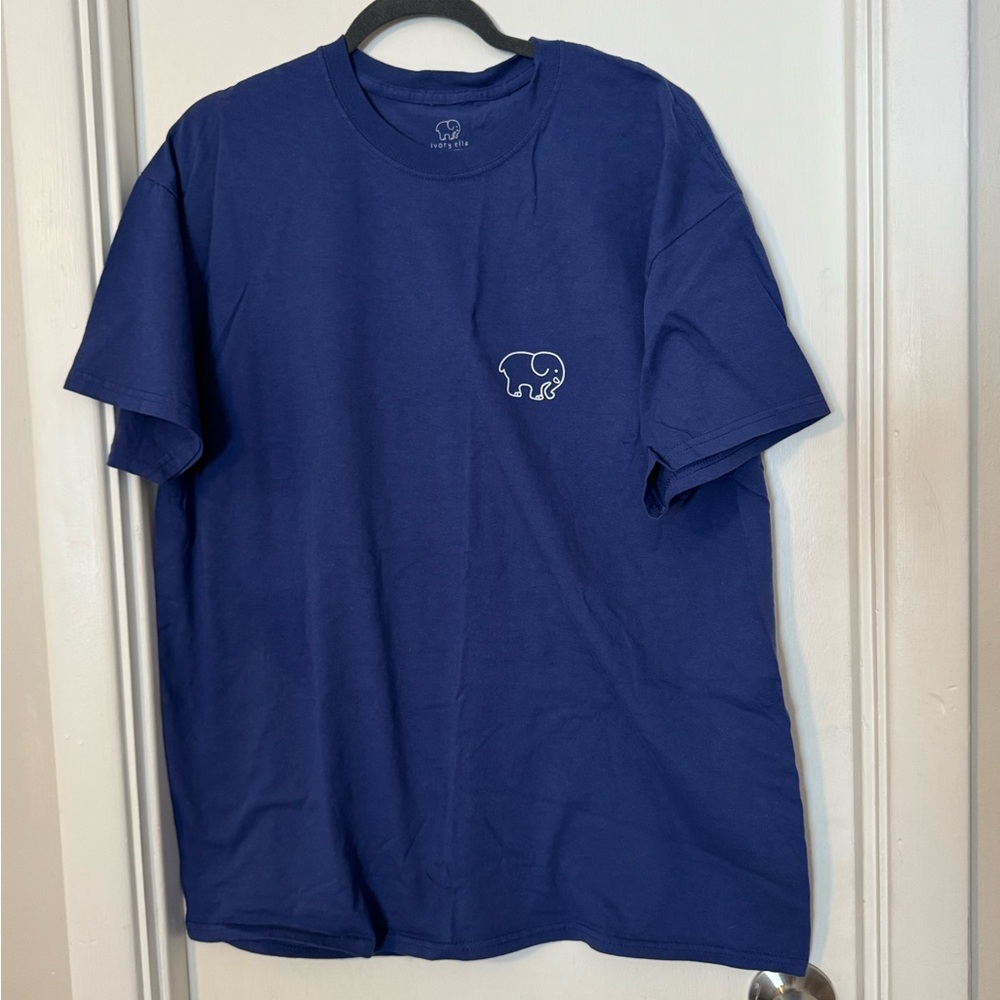 Ivory Ella Blue Short Sleeve Tee with Logo size XL